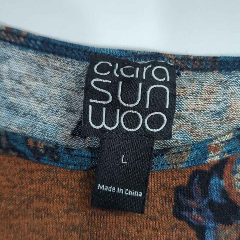 Clara Sun Woo Top Womens Large Multicolor Blouse Art to Wear - Picture 5 of 8